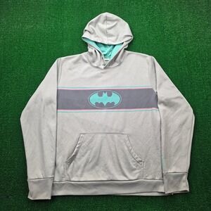 Six Flags DC Comics Batman Pullover Graphic Hoodie Sweatshirt Unisex XL Gray